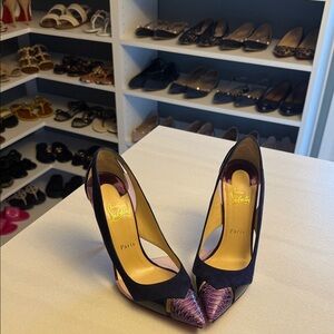 Christian Louboutin Blue and Pink/Purple Heels